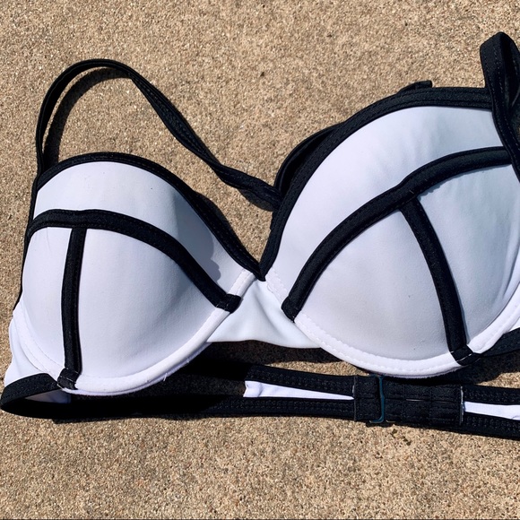 Black & White Bikini Top xhiliration S - Picture 9 of 9